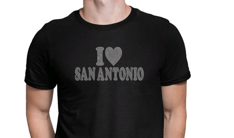 Rhinestone Unisex T-shirt San Antonio Love - 15