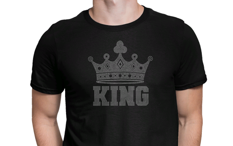 Rhinestone Unisex T-shirt KING- 20